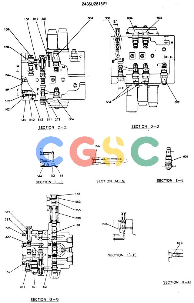 神钢零件查询(MD140C) - EXCAVATOR ASN YPU00501 (1/80-12/06) (12-001[2]) - VALVE ASSY, CONTROL (2436U2818F1) Kobelco