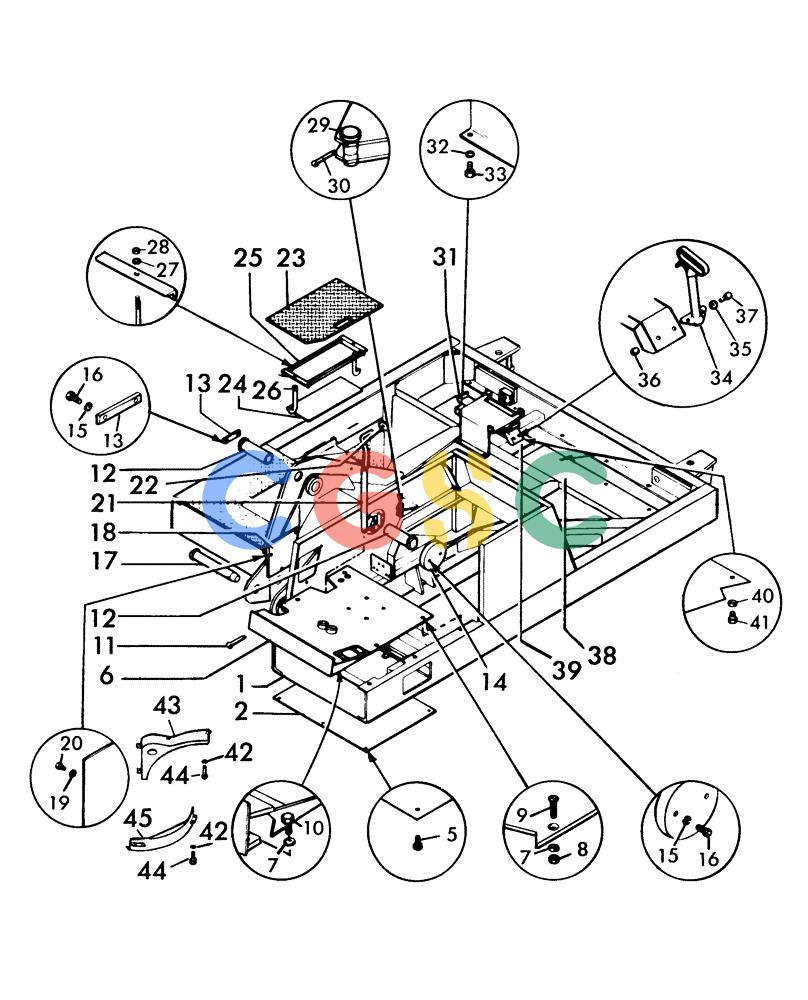 纽荷兰零件查询(H48) - RICHIER EXCAVATOR (1/74-12/84) (03A01) - TURNTABLE ASSEMBLY & RELATED PARTS New Holland Constructuion