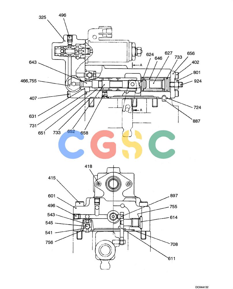 纽荷兰零件查询(EH130) - CRAWLER EXCAVATOR (3/04-) (08 -30[00]) - PUMP - REGULATOR New Holland Constructuion