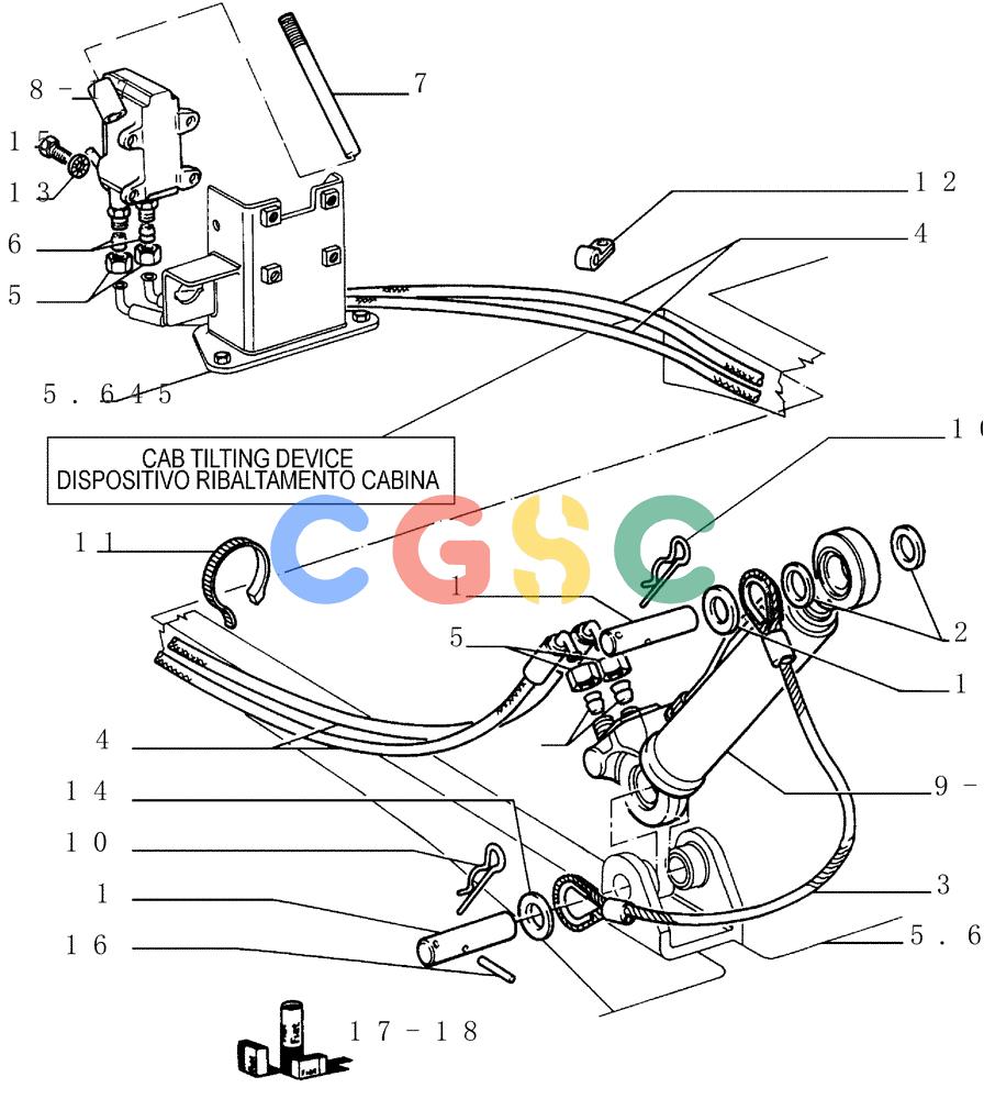 纽荷兰零件查询(FD145) - CRAWLER DOZER (N.A. VERSION) (10/98-) (5.678[01]) - HYDRAULIC JACK New Holland Constructuion