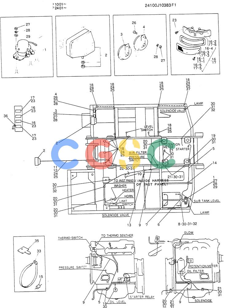 神钢零件查询(K905LC) - MARK II EXCAVATOR BTW YP1001 - YP1281 (1/87-12/03) (05-024) - WIRING ASSY, ELEC (FOR EXPORT) Kobelco