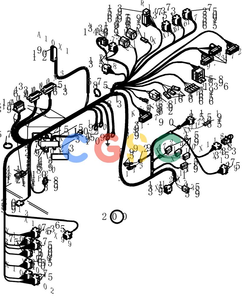 纽荷兰零件查询(EC270) - CRAWLER EXCAVATOR (7/00-) (32.413[001]) - CABLE HARNESS BRACKET (S/N 727002-UP) New Holland Constructuion