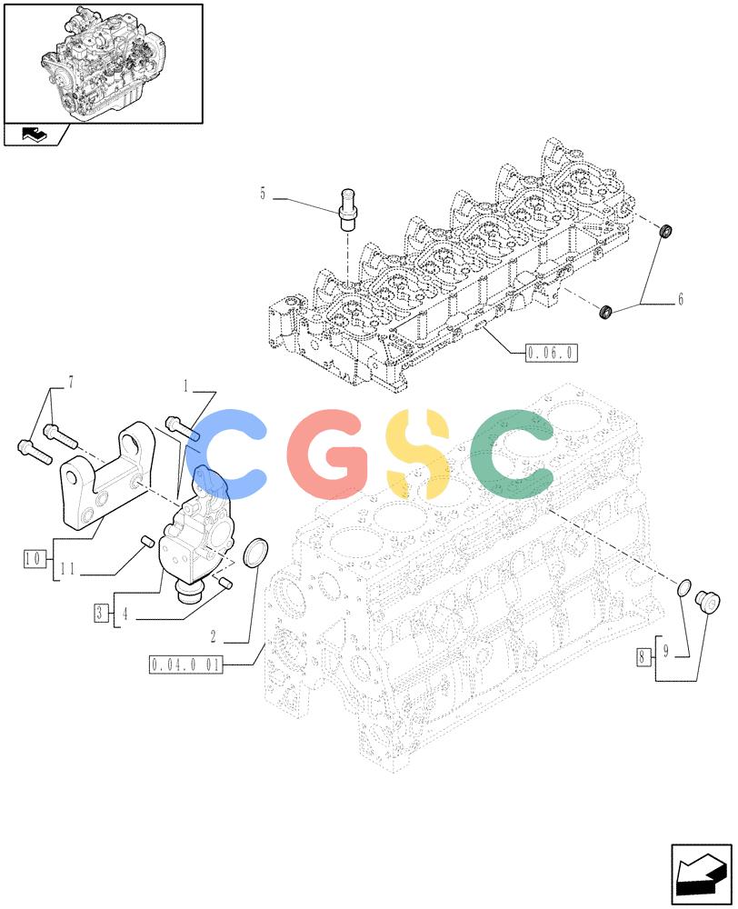 神钢零件查询(F4GE9684R J602) - ENGINE 504360958 - 84159125 (1/08-12/12) (0.32.3) - PIPING - ENGINE COOLING SYSTEM (2855619 - 2852149 - 2853760 - 2856050) Kobelco