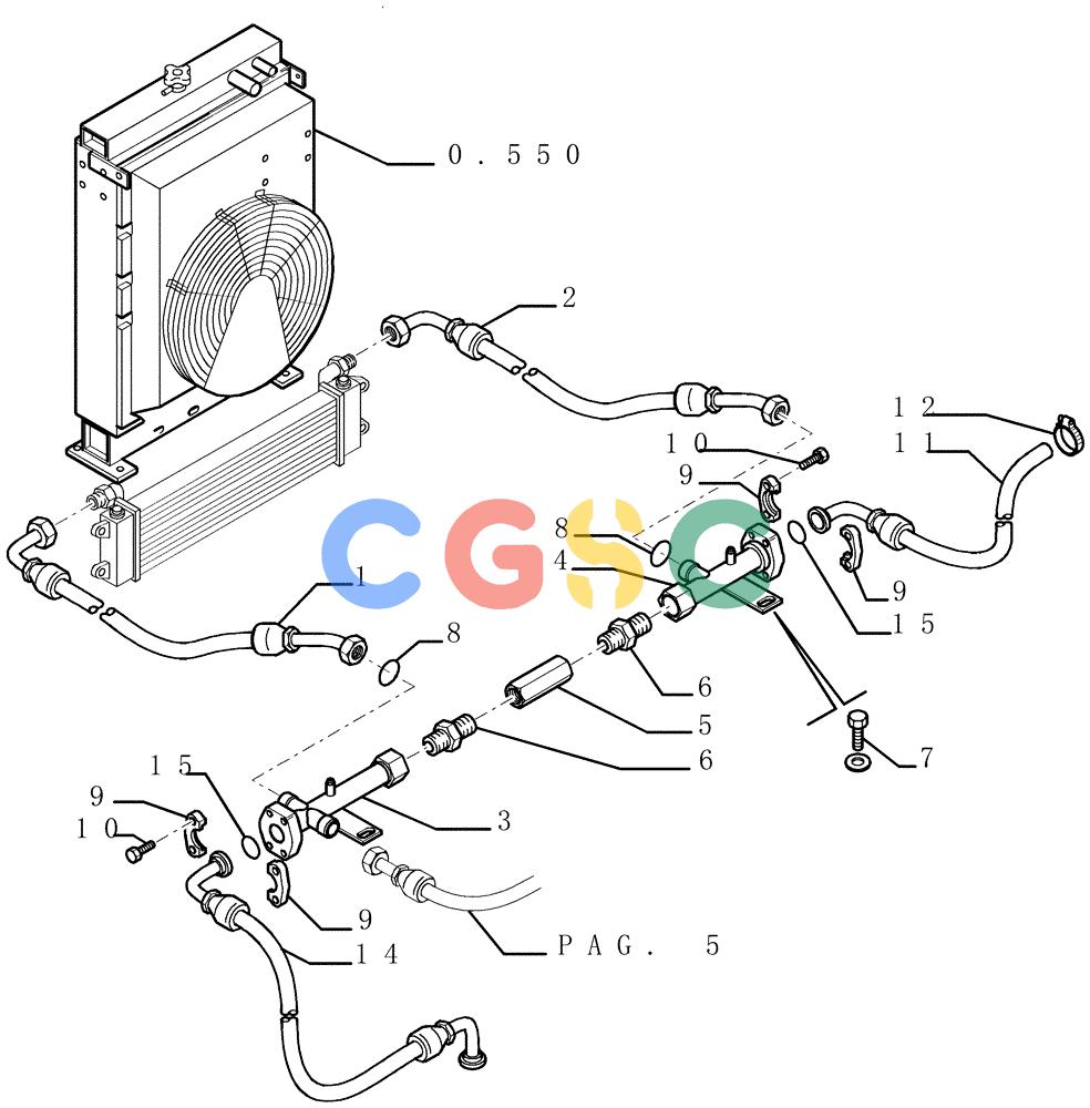 纽荷兰零件查询(DC180LGP) - CRAWLER DOZER (2/01-) (3.434[04]) - HYDRAULIC SYSTEM PIPING - VERSION (02-03) New Holland Constructuion