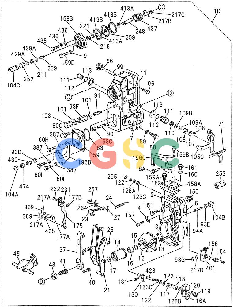 纽荷兰零件查询(E200SRLC) - CRAWLER EXCAVATOR BTW LA04-01506 - LA04-01625 (08-029) - GOVERNOR; INJECTION PUMP New Holland Constructuion