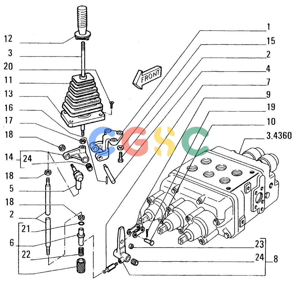 纽荷兰零件查询(FD14E) - CRAWLER DOZER (93.4375[001]) - REAR EQUIPMENT CONTROL (Oct 5 2006 9:50AM) New Holland Constructuion