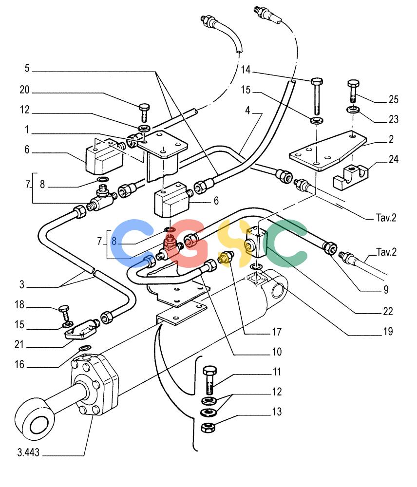 纽荷兰零件查询(FL145) - CRAWLER LOADER (N.A. VERSION) (11/98-) (3.440[01]) - LIFT CYLINDERS PIPING New Holland Constructuion