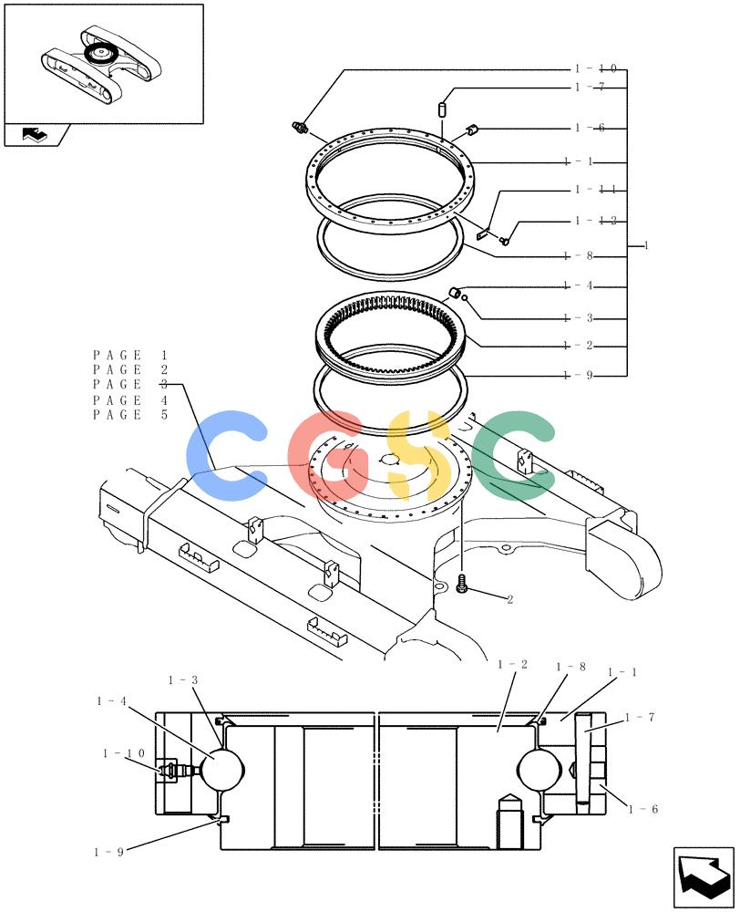 纽荷兰零件查询(E235BSR) - CRAWLER EXCAVATOR (5/07-) (3.000[05]) - LOWER FRAME New Holland Constructuion