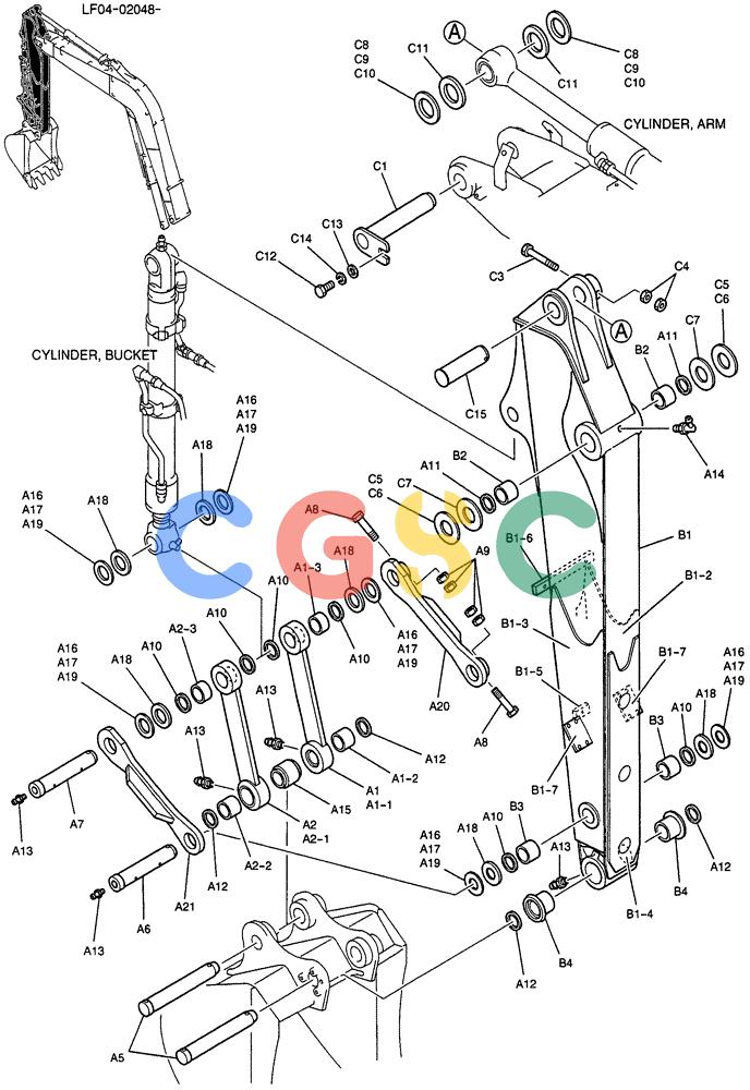 纽荷兰零件查询(E80) - MIDI CRAWLER EXCAVATOR ASN LF04-02001 (03-005) - ARM ASSY, 1.8M New Holland Constructuion