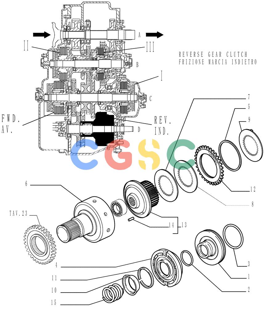 纽荷兰零件查询(DC150LT) - CRAWLER DOZER (6/00-) (1.211[22]) - TRANSMISSION - COMPONENTS New Holland Constructuion