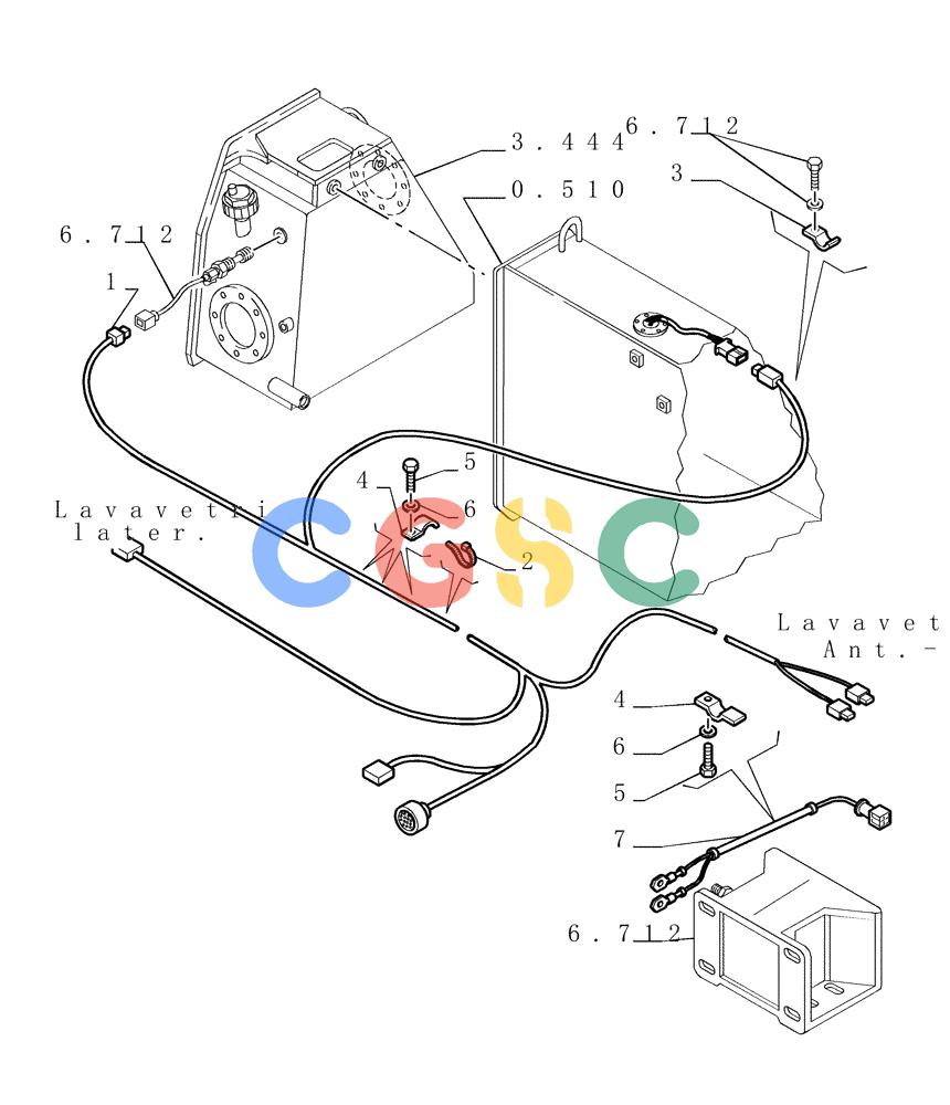 纽荷兰零件查询(DC180PS) - CRAWLER DOZER (11/00-) (6.711[02]) - ELECTRICAL SYSTEM - ELECTRIC WIRING New Holland Constructuion