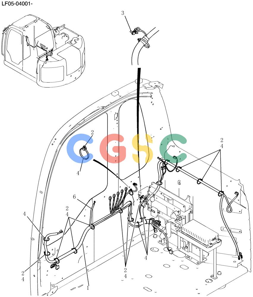 纽荷兰零件查询(E80BMSR) - CRAWLER EXCAVATOR ASN LF05-04001 - (N8TA18060) (315-01[1]) - HARNESS ASSY, CAB New Holland Constructuion