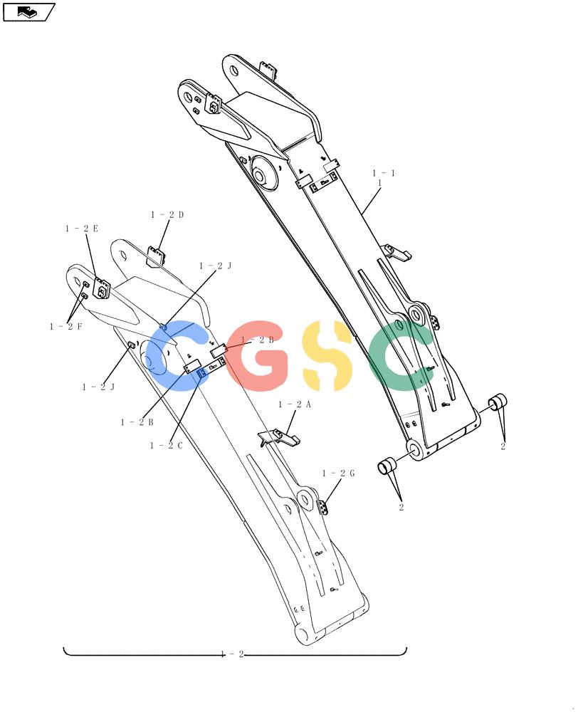 纽荷兰零件查询(E235BSR) - CRAWLER EXCAVATOR (5/07-) (2.001[02]) - BOOM MAIN - 2-PIECE BOOM New Holland Constructuion