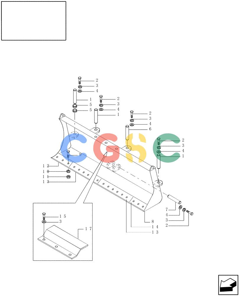 纽荷兰零件查询(DC100) - CRAWLER DOZER (N.A. VERSION) (4/00-) (3.480[01E]) - DOZER BLADE STANDARD - 2800 MM - DC100 STD. S/N 13111001 & DOWN New Holland Constructuion