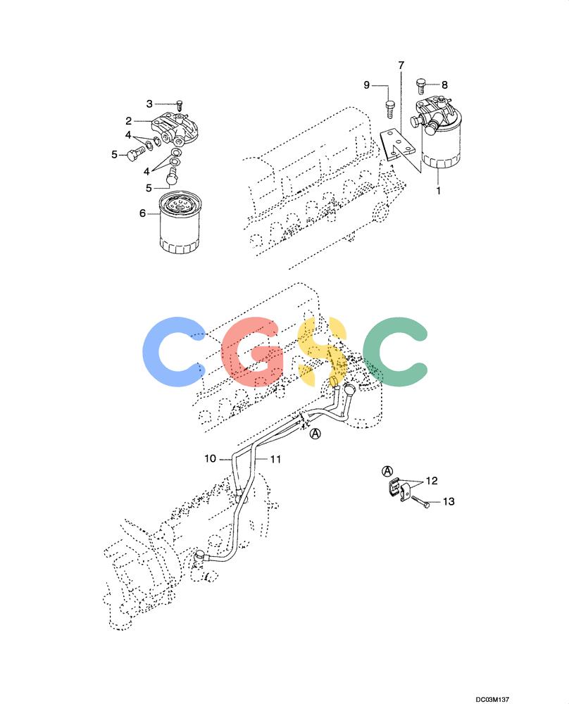纽荷兰零件查询(E215) - CRAWLER EXCAVATOR (NA) - ASN N6DA21215 (1/06-) (03 -05[00]) - FUEL FILTER New Holland Constructuion