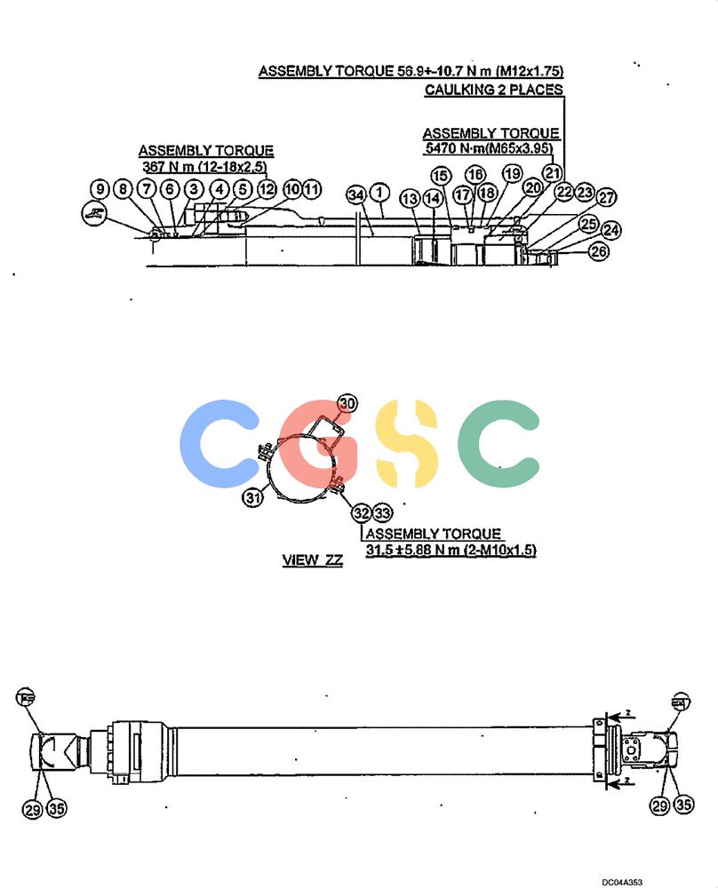 纽荷兰零件查询(EH215) - CRAWLER EXCAVATOR (9/03-) (08 -94[00]) - CYLINDER ASSY, ARM New Holland Constructuion