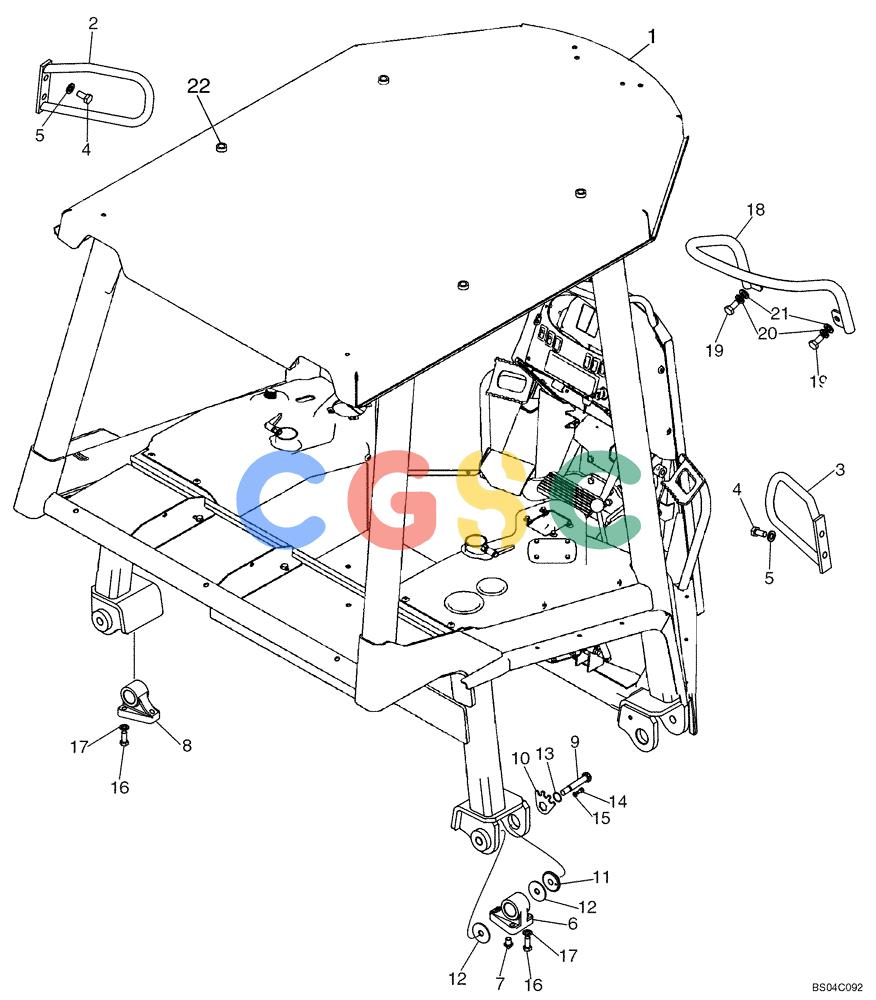 纽荷兰零件查询(DC85) - CRAWLER DOZER (8/04-) (09-18) - CANOPY, ROPS - FRAME, MOUNTING AND GRAB HANDLES New Holland Constructuion