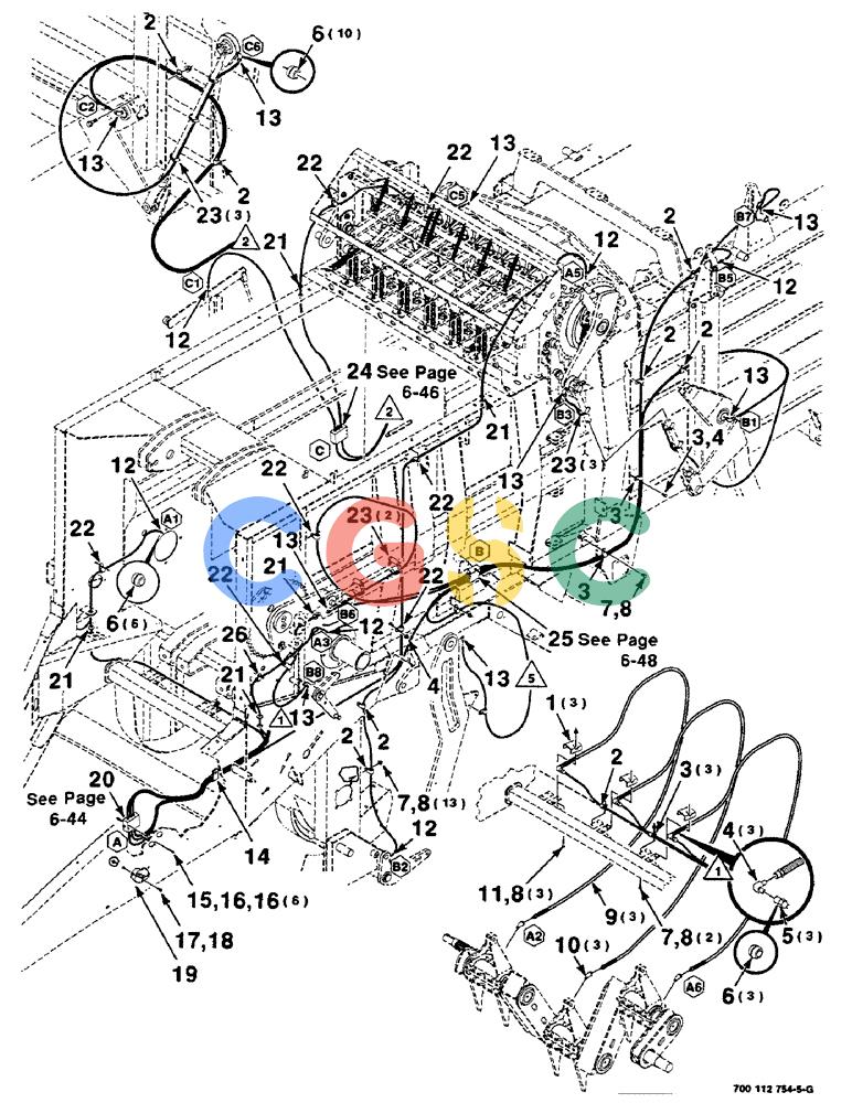 凯斯零件查询(8590) - CASE IH LARGE (4 X 4) RECTANGULAR BALER (NORTH AMERICA) (1/98-12/00) (06-42) - LUBE ASSEMBLY, CENTRALIZED, S.N. CFH0139001 THRU CFH0139499 Case Agriculture