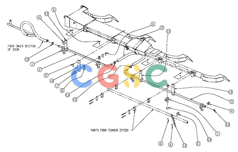 凯斯零件查询(438) - FLEX-AIR APPLICATOR - 2003 (3/03-10/03) (11-030) - WET BOOM, 3.0”, LH, OUTER, 60’ Case Agriculture