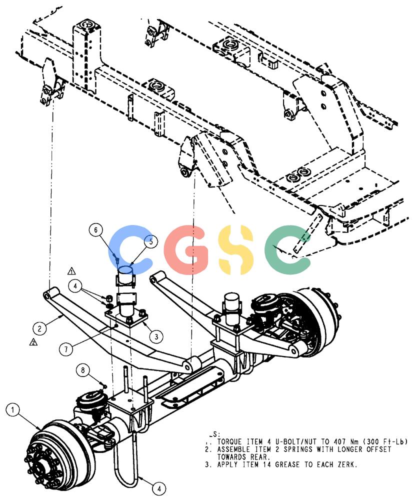 凯斯零件查询(FLX4010) - FLOATER (8/04-8/06) (04-001) - FRONT AXLE ASSEMBLY Case Agriculture
