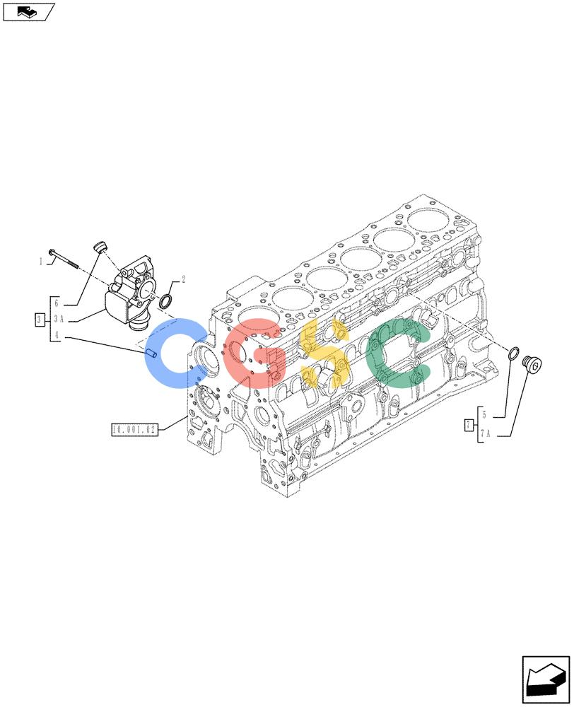 神钢零件查询(F4GE9684B J605) - ENGINE 5801385851 - 84369828 (1/13-) (10.402.01[01]) - PIPING - ENGINE COOLING SYSTEM (504010574-504038202) Kobelco
