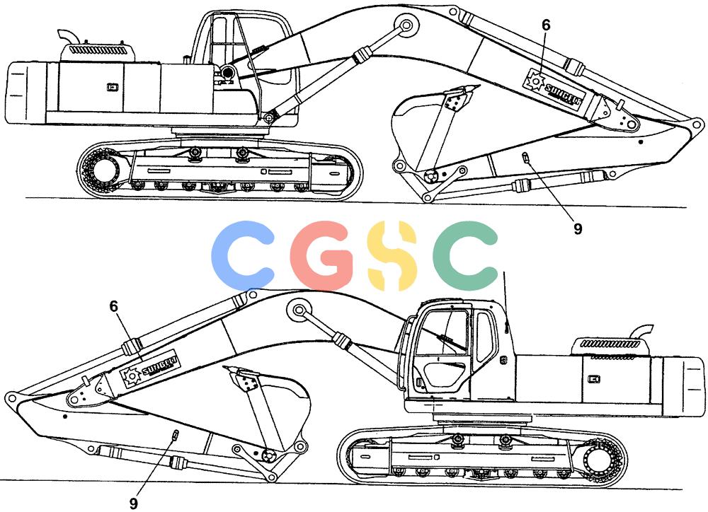 神钢零件查询(SK160LC-6E) - DYNAMIC ACERA EXCAVATOR 08/2004 ASN YM03U0523 (8/04-12/07) (06-005[01]) - NAME PLATE INSTAL (SUNBELT RENTALS) Kobelco