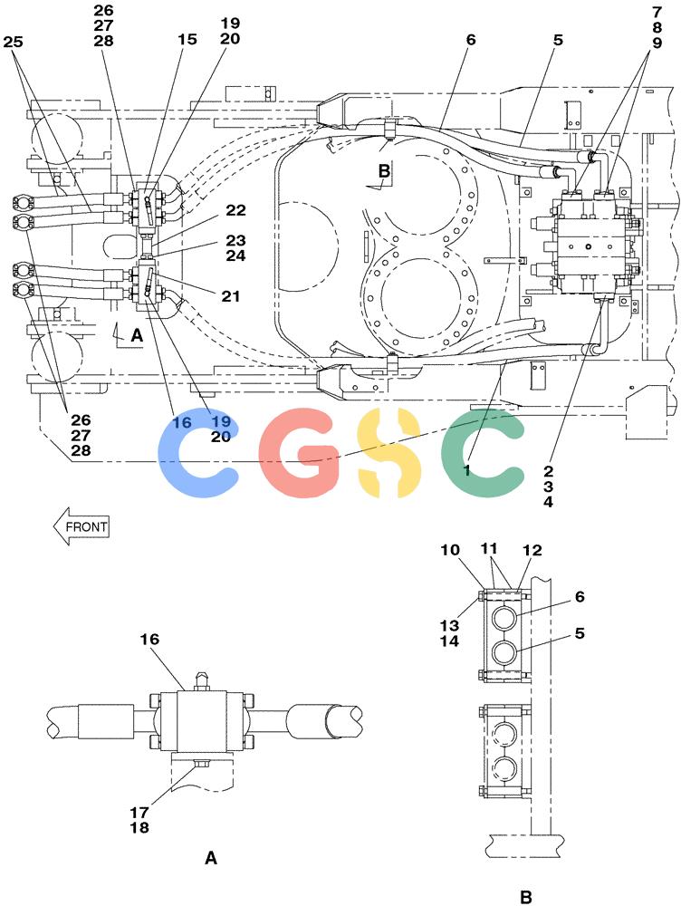 纽荷兰零件查询(E805) - CRAWLER EXCAVATOR (1/05-) (08-039-00[01]) - HYDRAULIC CIRCUIT - BOOM CYLINDER New Holland Constructuion