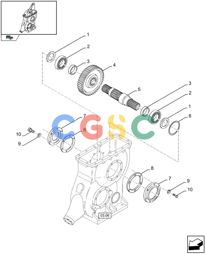凯斯零件查询(LBX432S) - BIG RECTANGULAR BALER (3/03-12/08) (03.09[01]) - MAIN GEARBOX Case Agriculture