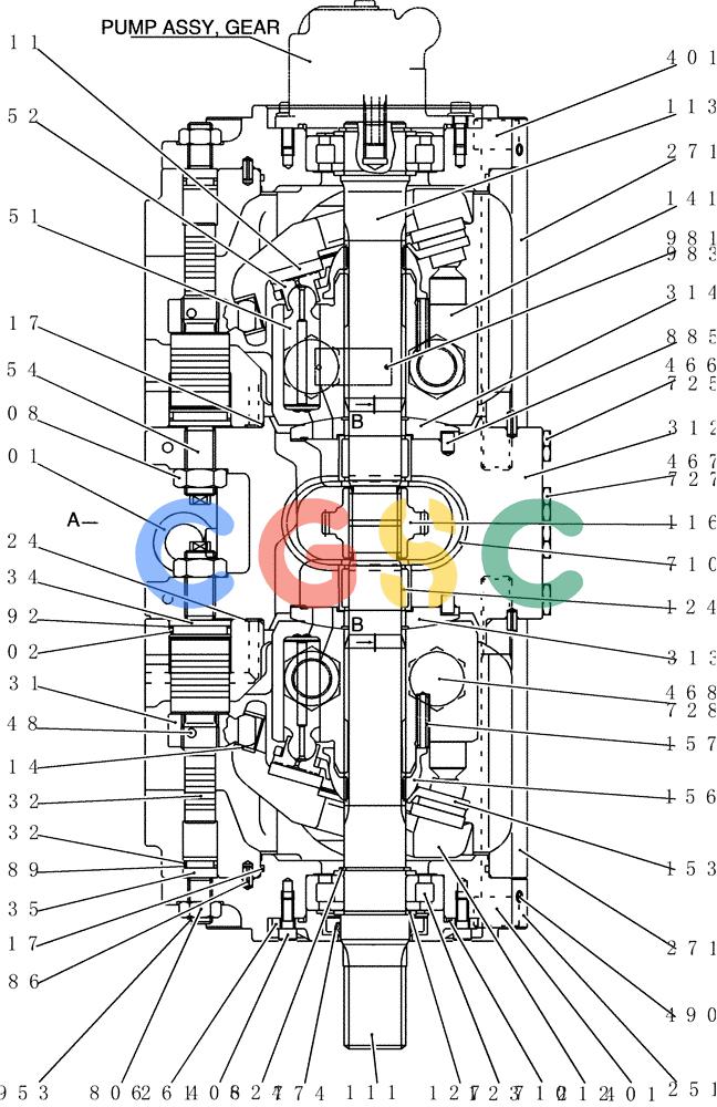 神钢零件查询(200-8) - EXCAVATOR S/N YN11-45001 - (1/06-12/09) (HC405-01-1[1]) - PUMP, ASSY Kobelco