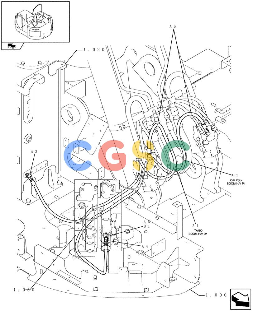 纽荷兰零件查询(E235BSR) - CRAWLER EXCAVATOR (5/07-) (1.080[10]) - PILOT PIPING New Holland Constructuion