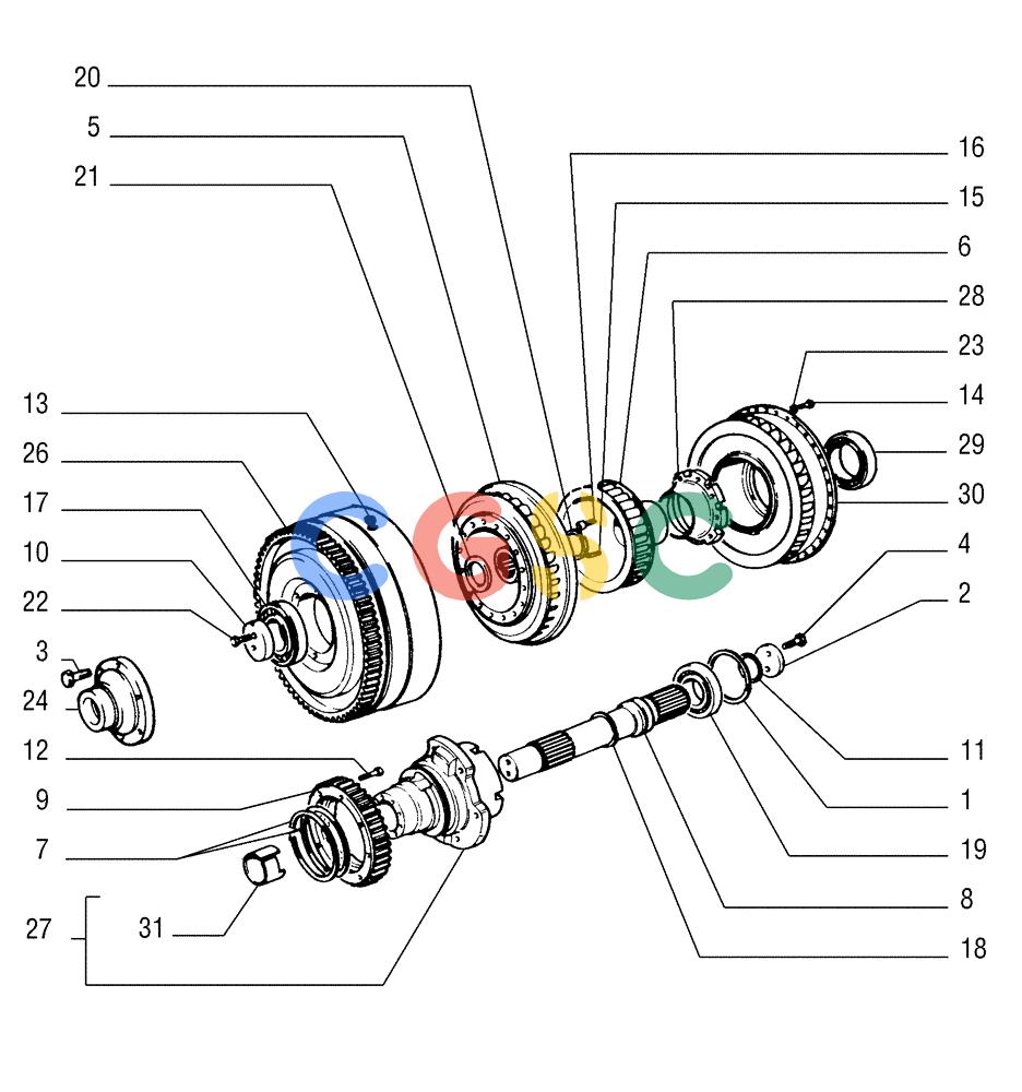 纽荷兰零件查询(FL175) - CRAWLER LOADER (N.A. VERSION) (6/92-) (1.200[07]) - TORQUE CONVERTER - COMPONENTS New Holland Constructuion