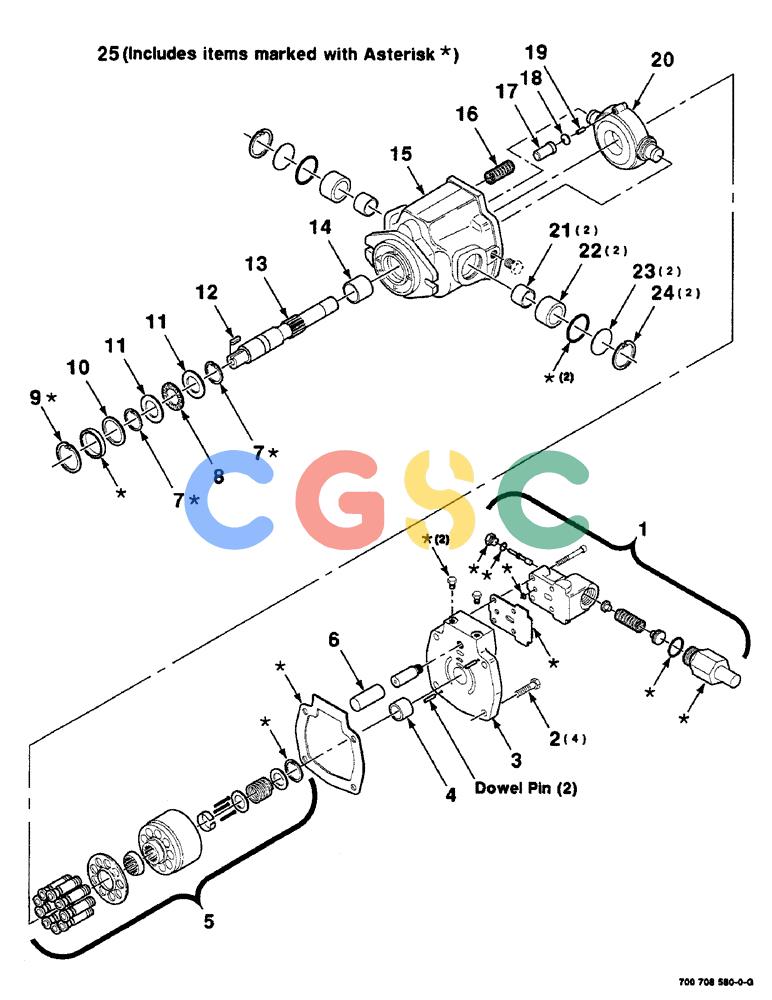 凯斯零件查询(8465) - CASE IH AUTO ROUND BALER (1/91-12/97) (8-04) - HYDRAULIC PISTON PUMP ASSEMBLY, 700708580 HYDRAULIC PISTON PUMP ASSEMBLY COMPLETE Case Agriculture