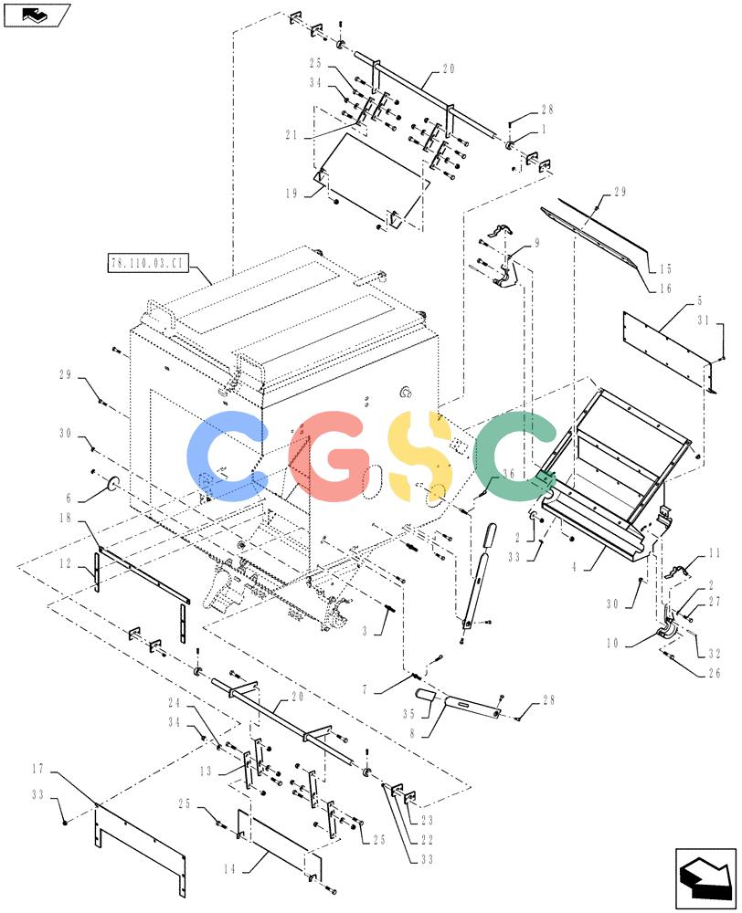 凯斯零件查询(810) - FLEX-AIR APPLICATOR - 2012 (2/12-) (78.110.03.CH) - TRIPLE BIN, SUPPLEMENTAL ASSEMBLY, RH, 50 CUBIC FEET Case Agriculture