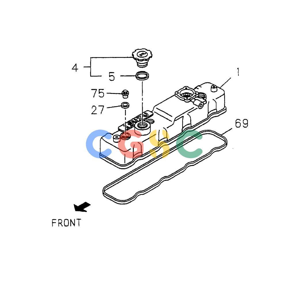 纽荷兰零件查询(EH80) - MIDI CRAWLER EXCAVATOR ASN LF04-02000 (N4TA18001 thru N4TA18010, ASN N5TA18011 -) (NA) (1/ (220) - CYLINDER HEAD COVER New Holland Constructuion