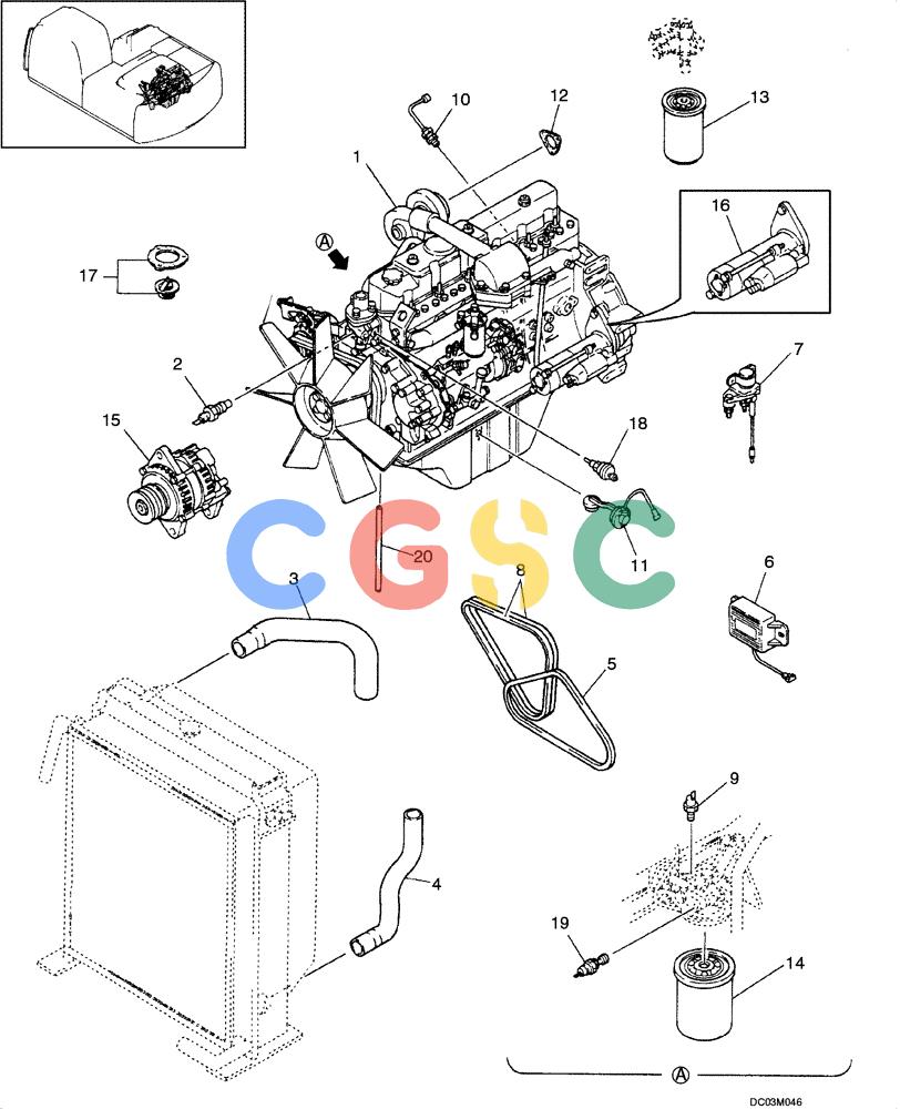 纽荷兰零件查询(EH215) - CRAWLER EXCAVATOR (9/03-) (02 -02[00]) - ENGINE ASSY New Holland Constructuion