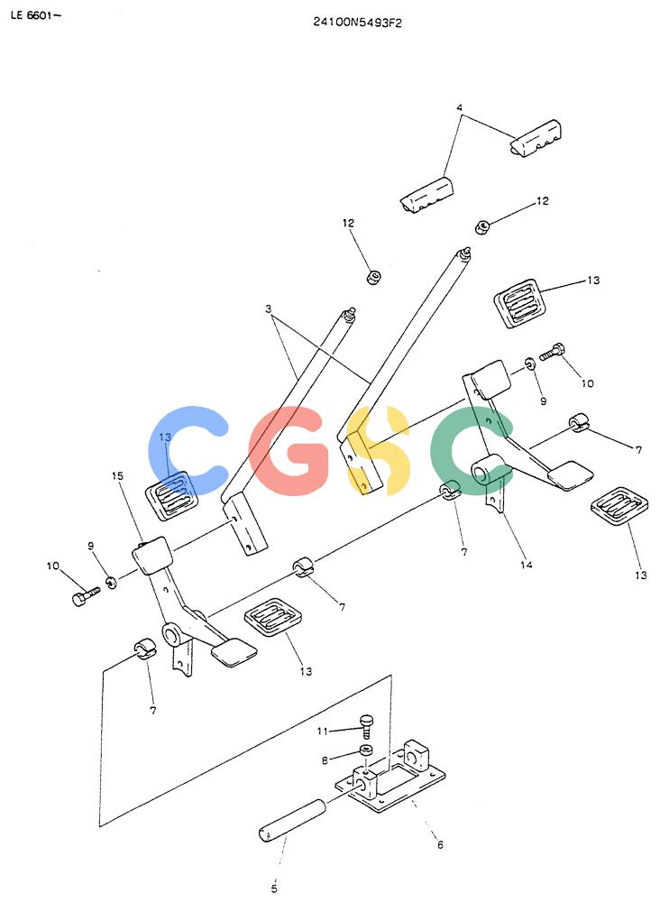 神钢零件查询(K903) - MARK II EXCAVATOR BTW LE6601 - LE7871 (1/88-12/03) (03-006) - LEVER ASSY, CONTROL (FOR NORTH EUROPE) Kobelco