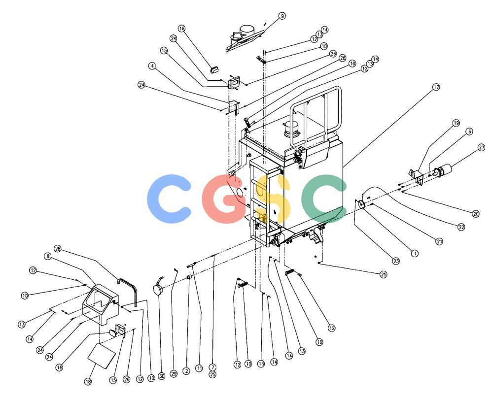 凯斯零件查询(438) - FLEX-AIR APPLICATOR - 2003 (3/03-10/03) (02-005) - PARTS GROUP, DOUBLE BIN W/AUGER, LH, 37 CU FT Case Agriculture