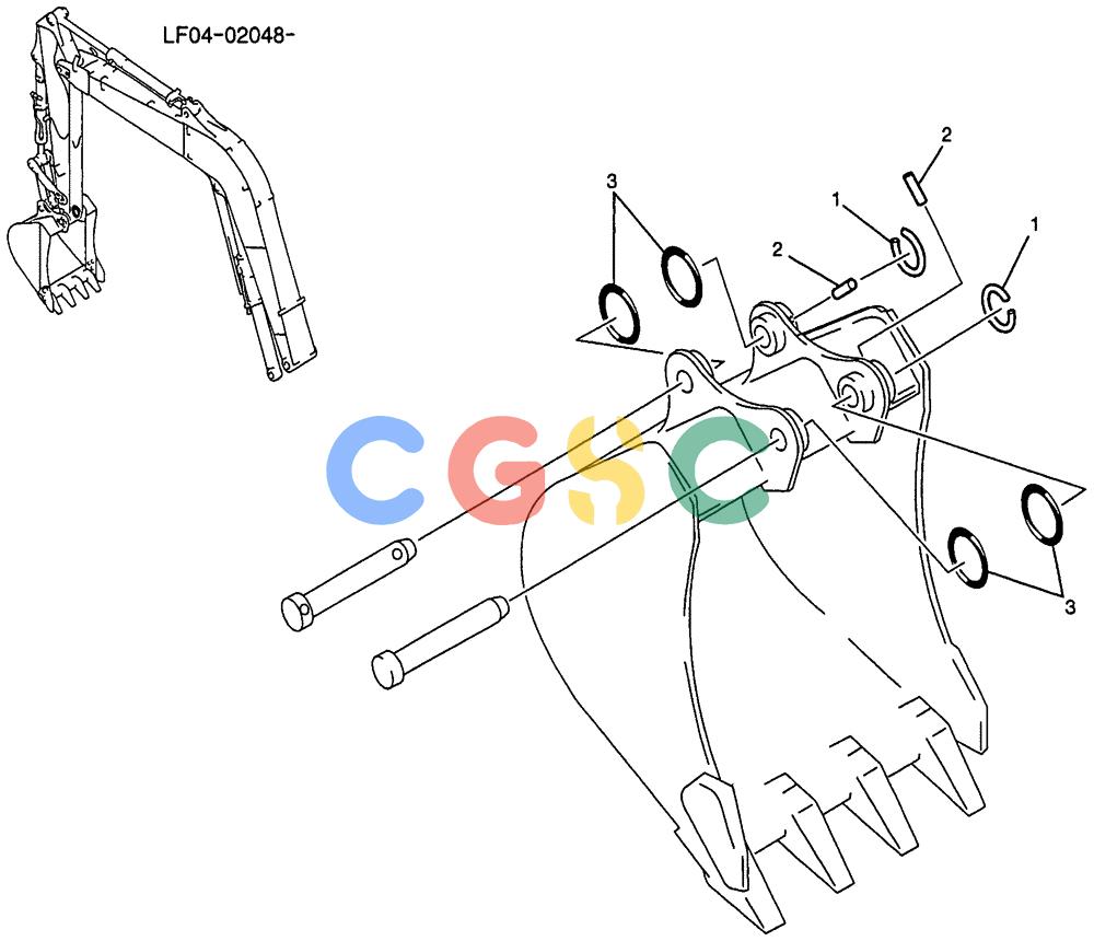 纽荷兰零件查询(E80) - MIDI CRAWLER EXCAVATOR ASN LF04-02001 (03-008) - BUCKET INSTAL New Holland Constructuion