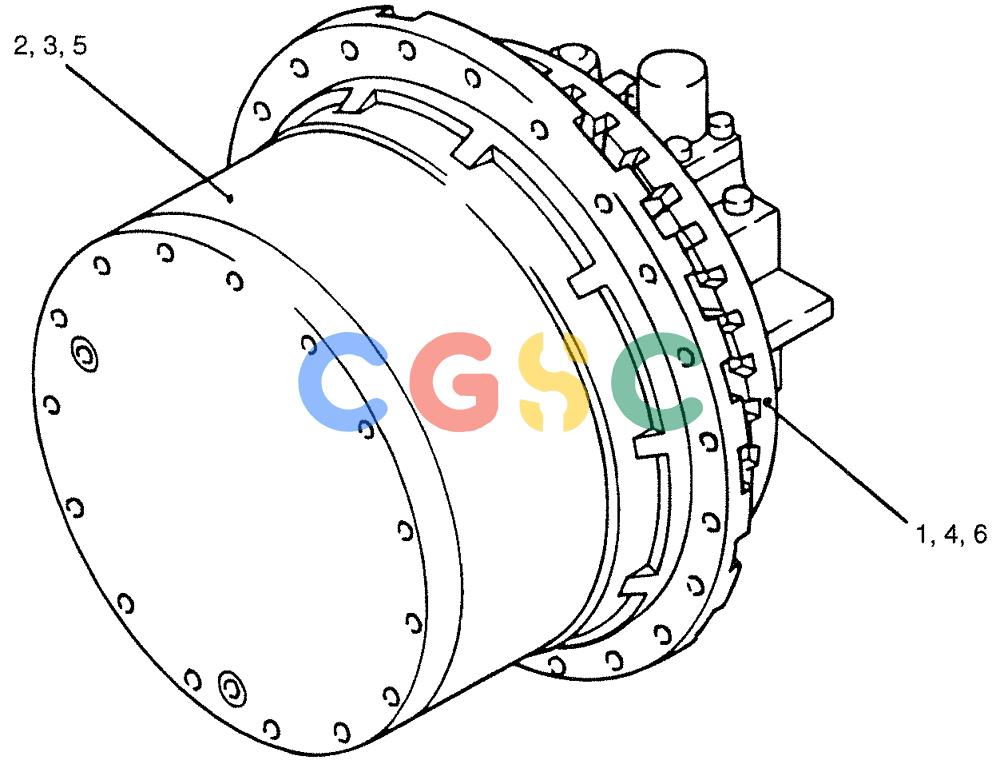 纽荷兰零件查询(E200SRLC) - CRAWLER EXCAVATOR BTW LA04-01506 - LA04-01625 (07-024) - MOTOR ASSY (PROPELLING) New Holland Constructuion