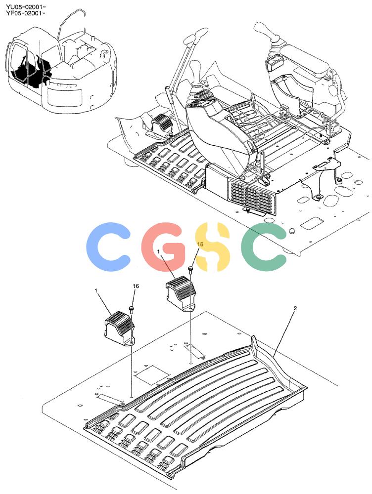 纽荷兰零件查询(E235BSRNLC) - CRAWLER EXCAVATOR ASN YU05-02001 (01-024[01]) - CONTROLS OPERATORS New Holland Constructuion