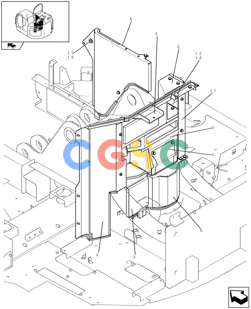 纽荷兰零件查询(E235BSR) - CRAWLER EXCAVATOR (5/07-) (1.300[06]) - HOODS New Holland Constructuion