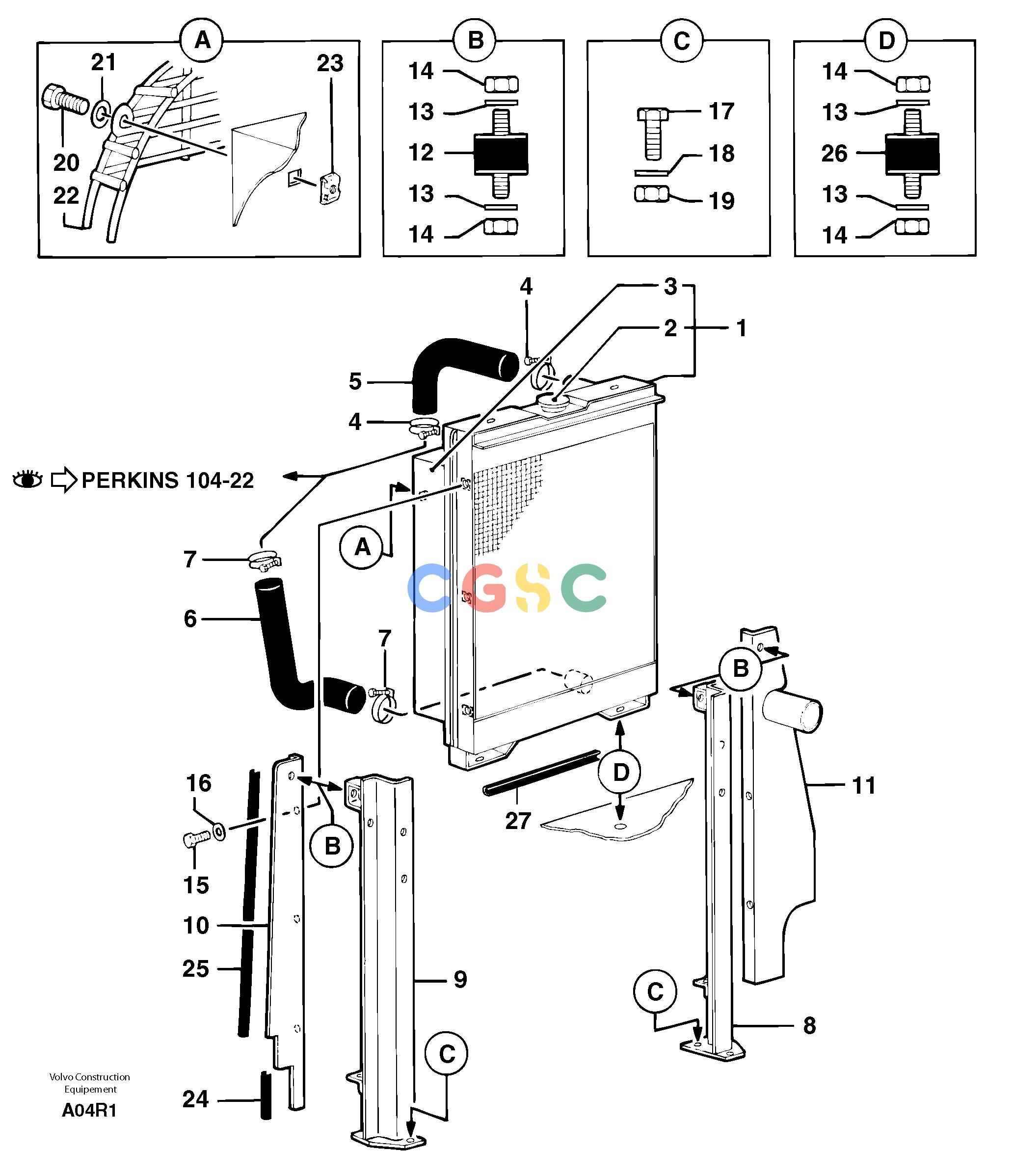 沃尔沃零件查询EC50VV Radiator ( water )TYPE 247247.10151-NoneNoneNoneNoneAutodata Volvo online