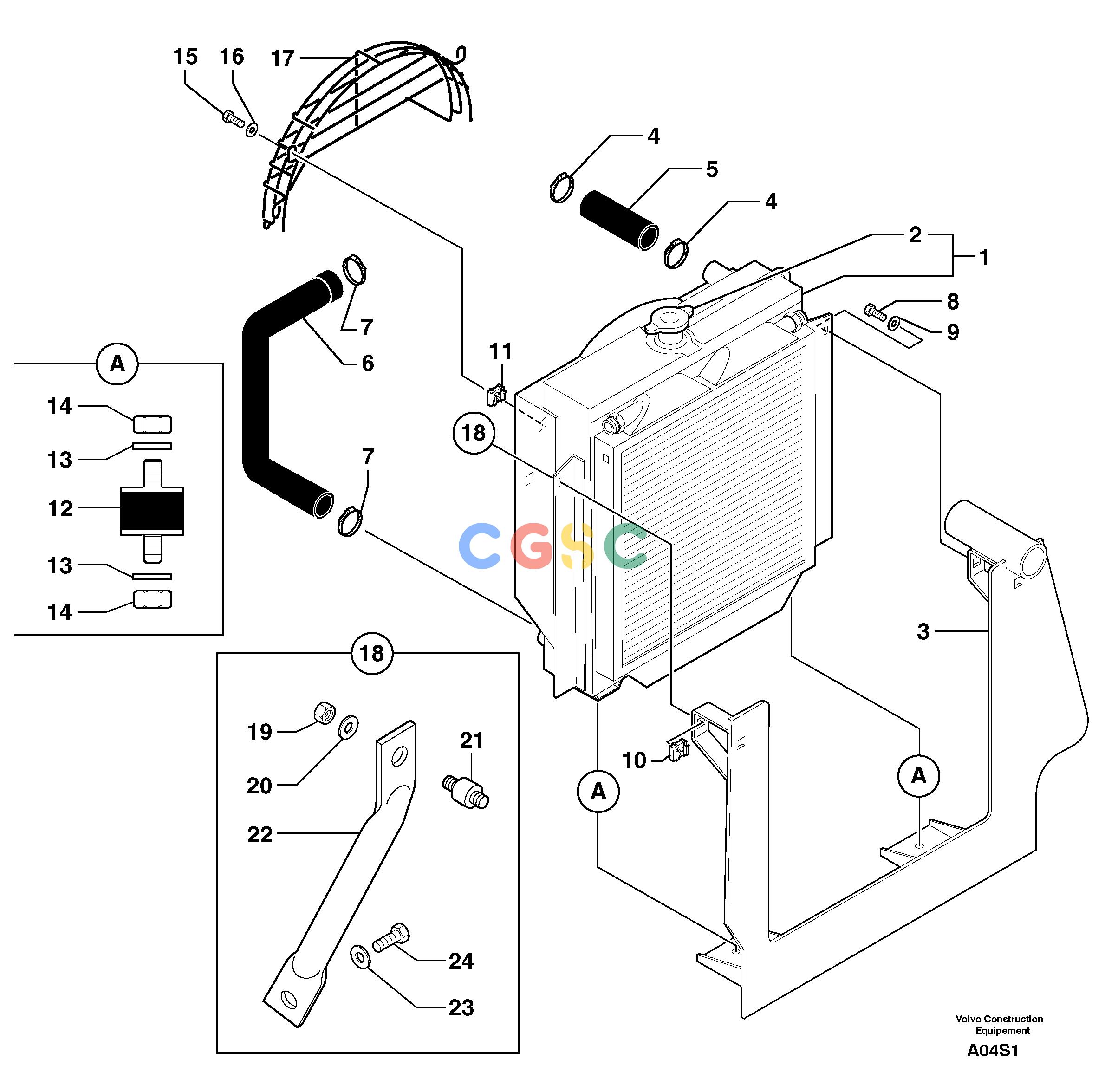 沃尔沃零件查询EW50 Radiator ( water ) / oil coolerTYPE 256256.10151-NoneNoneNoneNoneAutodata Volvo online