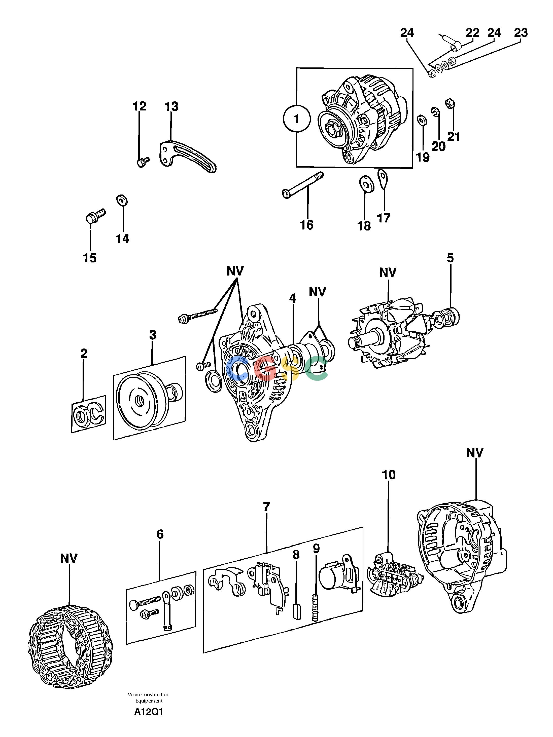 沃尔沃零件查询EC14 AlternatorTYPE 246, 271246.21501-271.10151NoneNone12V - 40AAutodata Volvo online