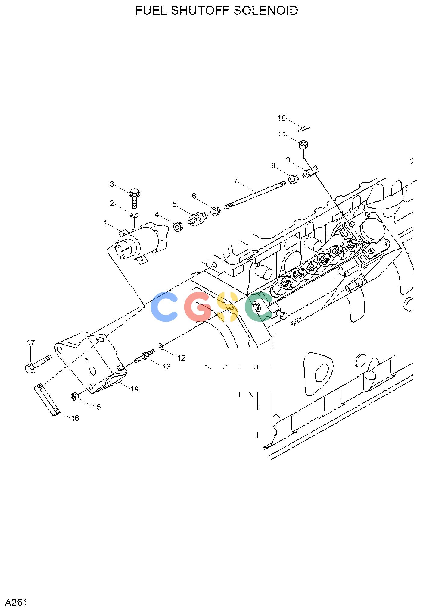 现代零件查询R210LC-7(#98001-) FUEL SHUTOFF VALVEEPC Hyundai 