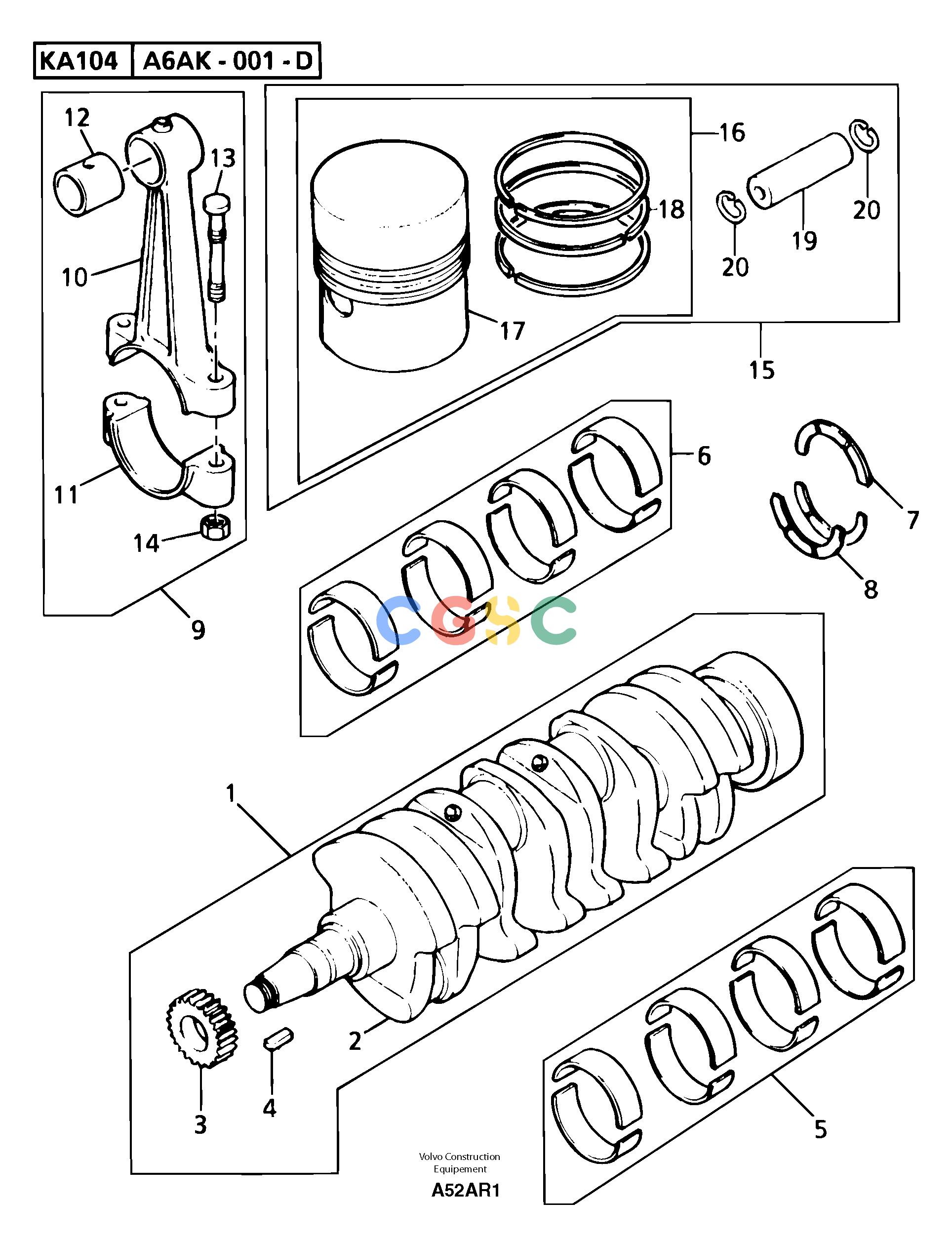 沃尔沃零件查询EC50 Crankshaft , pistons and connecting rodsTYPE 247KR80667U-NoneNoneNoneNoneAutodata Volvo online