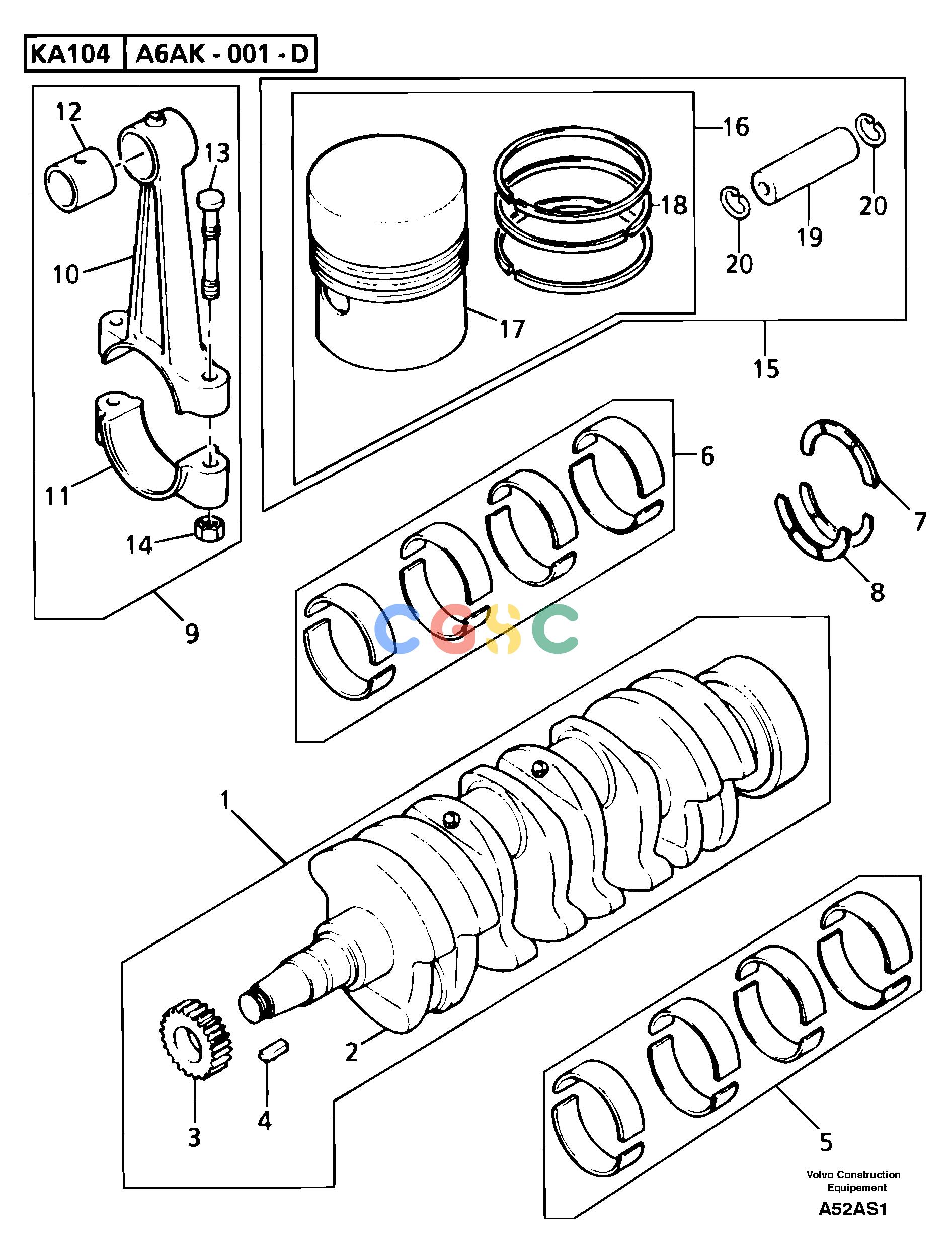 沃尔沃零件查询EW50 Crankshaft , pistons and connecting rodsTYPE 256KR80667U-NoneNoneNoneNoneAutodata Volvo online