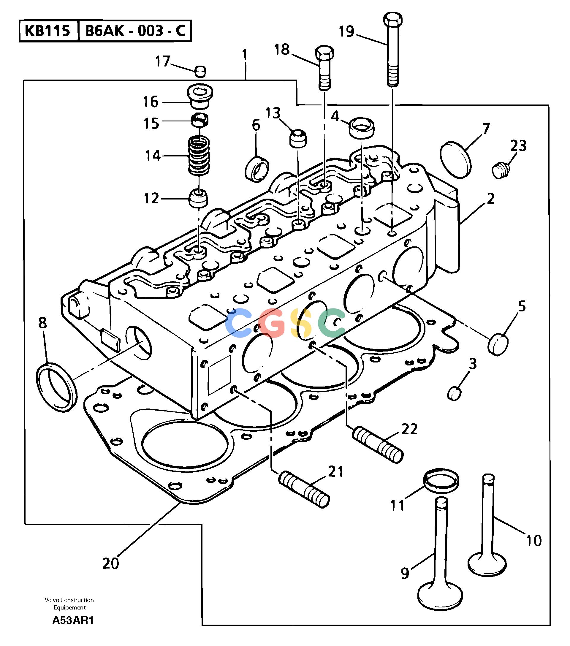 沃尔沃零件查询EC50 Cylinder headTYPE 247KR80667U-NoneNoneNoneNoneAutodata Volvo online