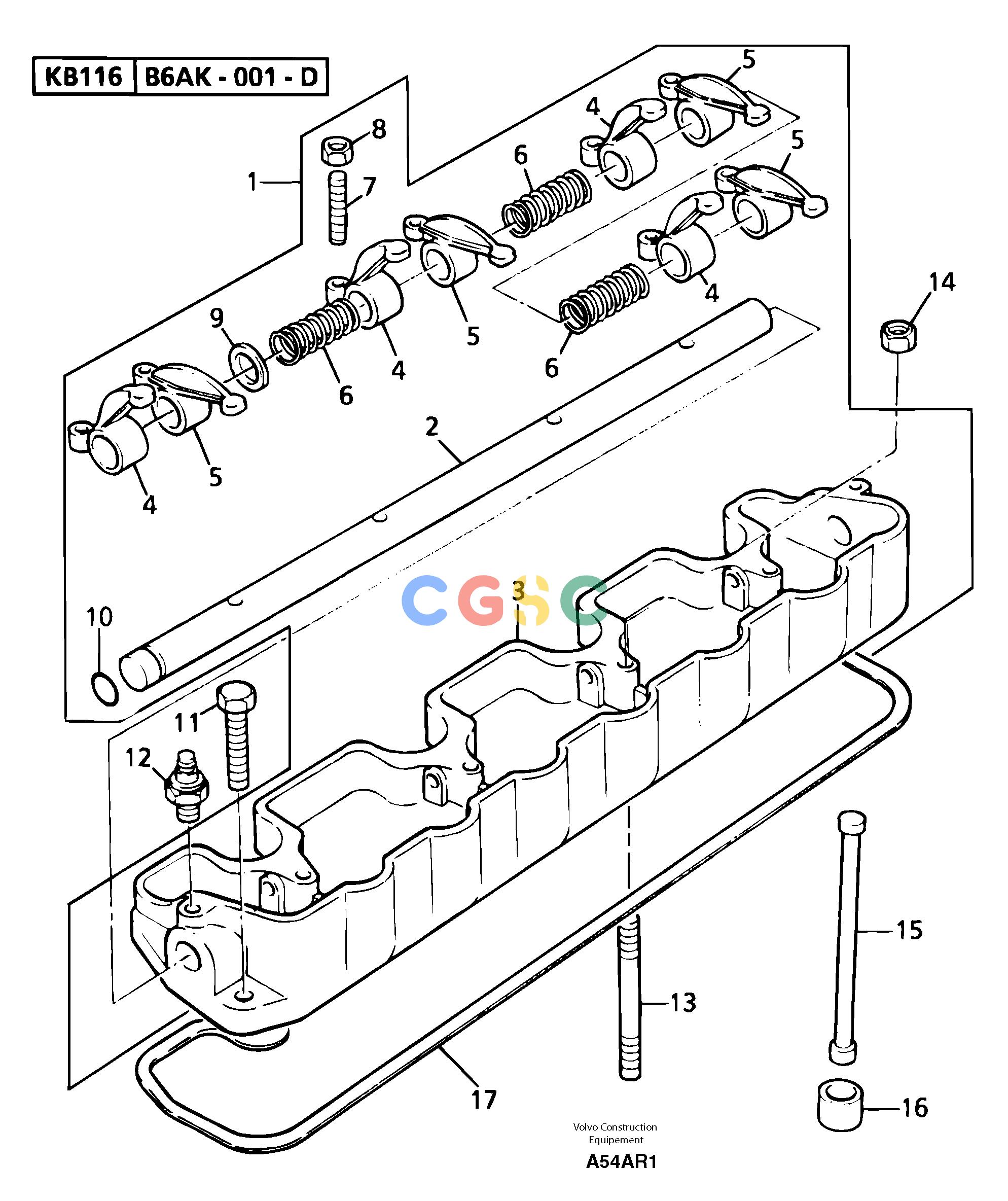 沃尔沃零件查询EC50 Rocker arm shaftTYPE 247KR80667U-NoneNoneNoneNoneAutodata Volvo online