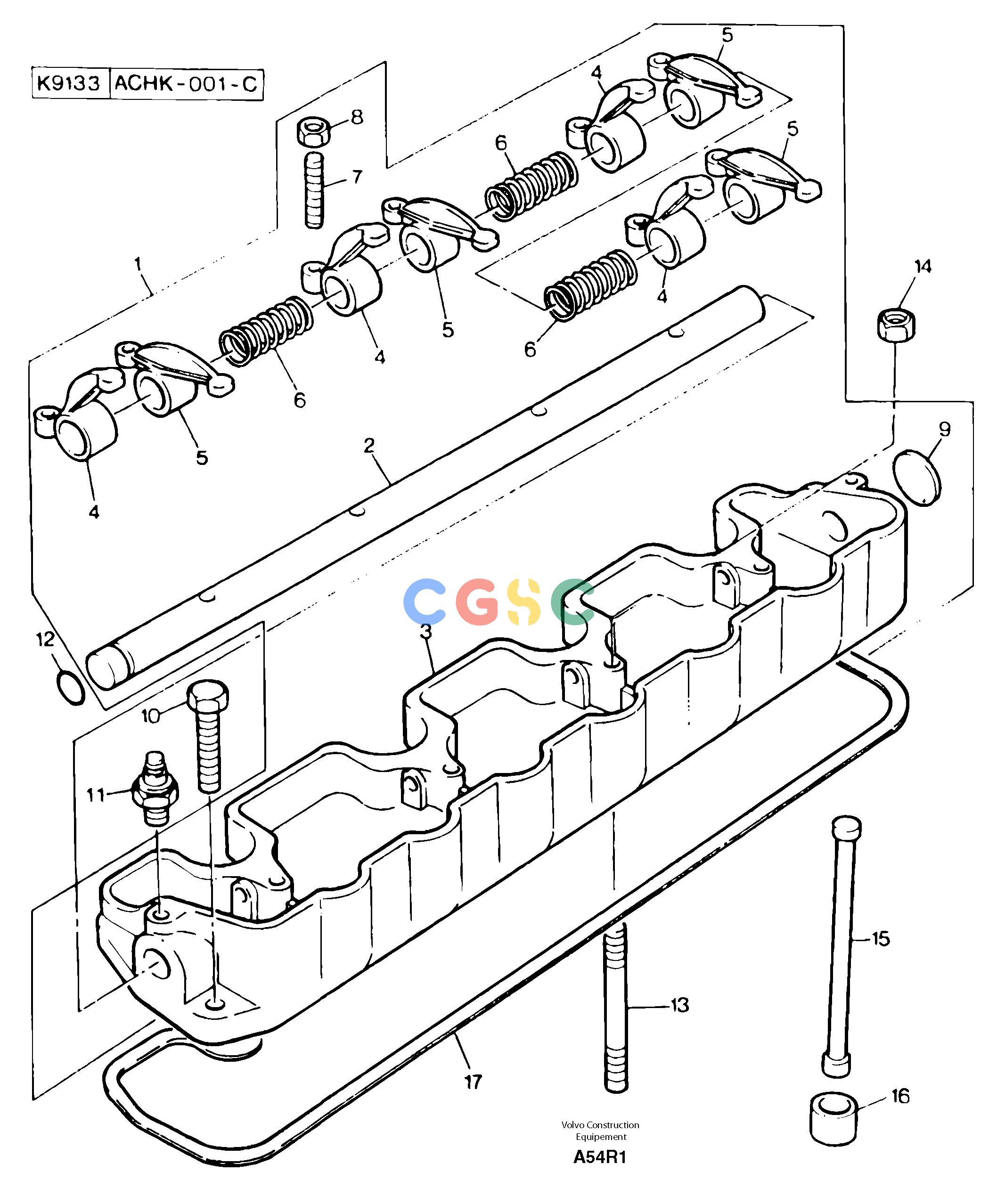 沃尔沃零件查询EC50 Rocker arm shaftTYPE 247. KR80667J-NoneNoneNoneNoneAutodata Volvo online